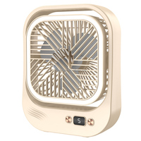 Ventilateur de bureau électrique portable compact moderne et simple, 5 vitesses, rechargeable par USB