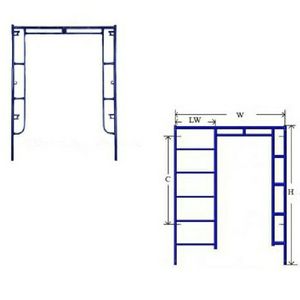 Industrial Style Mobile Scaffold Frame Lightweight Construction Equipment Galvanized Ladder Steel Sale Scaffolding Building Tool - Product Image 5