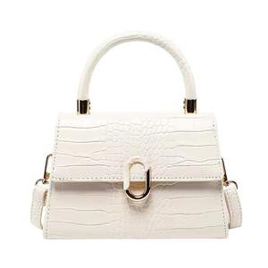 Sac à bandoulière carré en cuir PU grain crocodile pour femme, petit sac à main, portefeuille, sac messager - Product Image 1