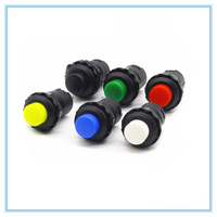 Interrupteurs à bouton-poussoir auto-bloquants/momentanés DS228 12mm interrupteur à bouton-poussoir rond en plastique