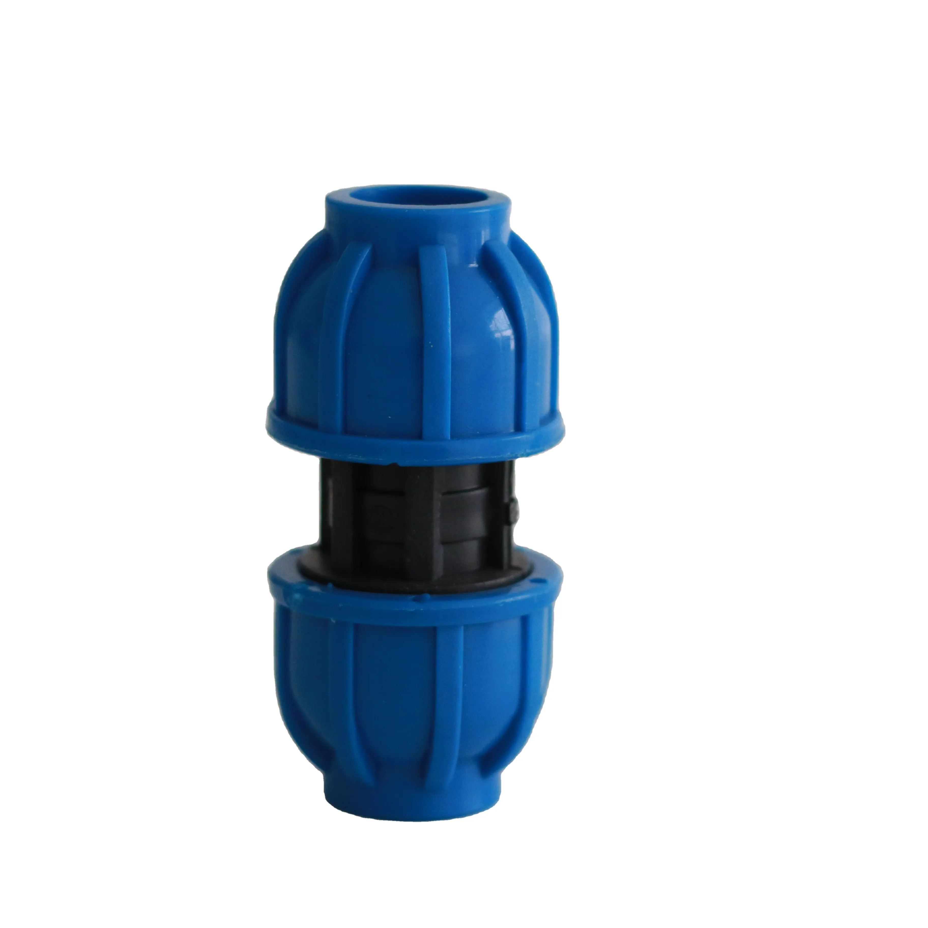 JY pipa air PE plastik konektor cepat biru 25-20/32-25mm sambungan cepat pipa PVC PE pas