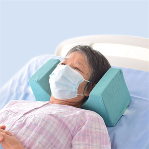 Coussin d'immobilisation de la tête Jia Hui Kang en tissu de coton vert, soutien du cou pour les personnes âgées - Product Image 1