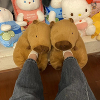 Chaussons capybara en peluche Vente en gros Chaussures d'intérieur d'hiver en peluche Chaussons capybara Chaussons capybara en peluche personnalisés