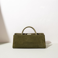 Tas Selempang Kulit Asli Suede Model Terbaru Musim Gugur Dingin, Tas Tangan Mewah nan Elegan, Tas Bahu High-End, Tas Crossbody