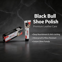 Tubo de Betún para Zapatos Black Bull con Capa Interior de Papel de Aluminio, Antioxidante, Extiende la Vida Útil
