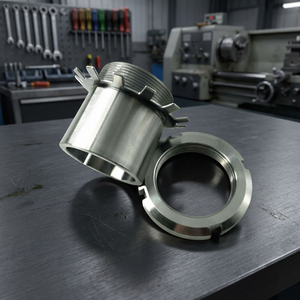 Carbon Steel Split Back Bushing Threaded Mount Round Bore Automotive Adapter Sleeve Self-Lubricating 50mm Length - Product Image 1