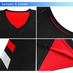 Maillot de basket-ball réversible pour hommes, col en V, chemise de sport en maille respirante, S-4XL - Product Image 4