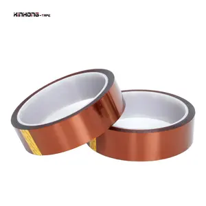 Amber Color Kaptons PET Polyester Film with Silicone Glue Self Adhesive Epoxy Resin Powder Coating Anodizing Masking Tape