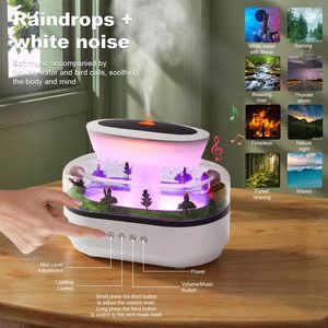 Diffuseur d'huiles essentielles parfumées effet <span class=keywords><strong>pluie</strong></span>, humidificateur d'air intelligent à brume froide, <span class=keywords><strong>bruit</strong></span> blanc, micro-paysage végétal, humidificateur d'air effet goutte de <span class=keywords><strong>pluie</strong></span>, diffuseur d'arômes avec certifications CE et RoHS - Product Image 4