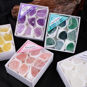 Lot <span class=keywords><strong>de</strong></span> Boîtes <span class=keywords><strong>de</strong></span> Présentation en <span class=keywords><strong>Pierre</strong></span> Minérale Cristalline Électroplaquée Colorée pour <span class=keywords><strong>la</strong></span> Guérison Naturelle, Idéal pour Cadeau et Décoration Intérieure - Product Image 1