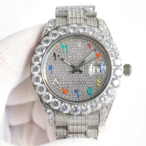 Montre de luxe unisexe en acier inoxydable 904 avec diamants sur le dessus, taille 42 mm, bracelet 20 mm, analogique, automatique, mécanique, montres mécaniques pour affaires - Product Image 2