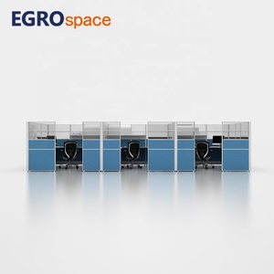 Mesa de melamina EGROspace, escritorio en forma de L, Partición de oficina moderna, estación de trabajo, muebles, cubículo modular - Product Image 5