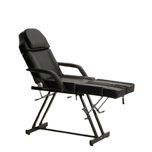 Fauteuil <span class=keywords><strong>de</strong></span> Salon Moderne et <span class=keywords><strong>Table</strong></span> <span class=keywords><strong>de</strong></span> <span class=keywords><strong>Massage</strong></span> en Cuir Synthétique <span class=keywords><strong>Pliante</strong></span> pour Soins du Visage et Tatouages - Product Image 2