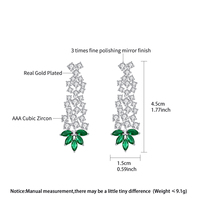 Boucles d'oreilles pendantes élégantes pour femmes, LUOTEEMI, luxe, mariage, fiançailles, zircon taillé en œil de cheval, mode