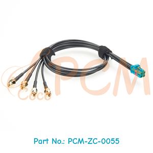 TE MATE-AX 4 en 1 Mini FAKRA a 4 SMA Enchufe macho LEONI <span class=keywords><strong>Dacar</strong></span> 462 RF Cable de extensión coaxial para antena de radio Navegación GPS 50cm - Product Image 5