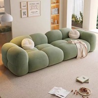Canapé-lit convertible minimaliste en velours capitonné avec rangement, canapé d'angle rembourré en éponge, pieds en bois pour salon