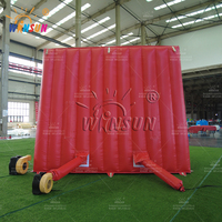 Parcours d'obstacles gonflable commercial Winsun, jeu interactif de tir au basket pour enfants, en PVC, imperméable