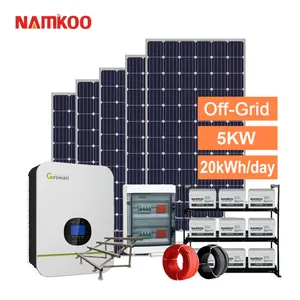 피치 지붕 5kw 오프 그리드 키트 태양 전지 패널 시스템 5000w 완전한 태양 광 세트 호주
