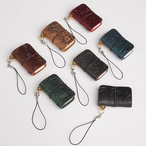 Super mini cahier de poche créatif en cuir de vachette véritable Design fait à la main bijoux bloc-notes polyvalent <span class=keywords><strong>TN</strong></span> manuel Promotions - Product Image 2