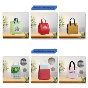 Sac isotherme non tissé personnalisé avec logo, sac à déjeuner OEM, sac isotherme à emporter, isolation thermique pour aliments, bon prix, jetable - Product Image 5