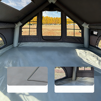 Tente de camping gonflable camouflage double couche 6,3+7,2 mètres carrés, auvent extensible, imperméable 3000MM, quatre saisons, portable