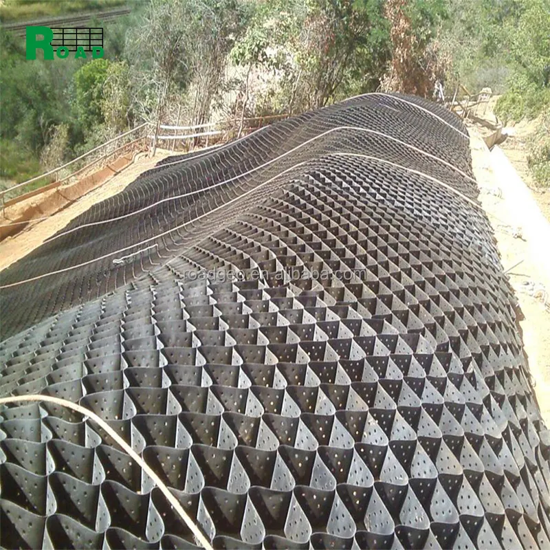 HDPE Geocell Permeable Erosion Gravel Ground Stabilization Grid Sheet Honeycomb Mesh