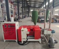 Machine de recyclage économique, production 90 kg/h, moteur unique, granulateur de film plastique PP LDPE HDPE, refroidissement par air, puissance 8 kW