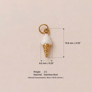 Colgantes de Acero Inoxidable al por Mayor, Dijes Personalizados de Frutas, Corazones y Amor, Joyería Vintage, Colgante DIY, Regalo para Fiestas, Collar - Product Image 4