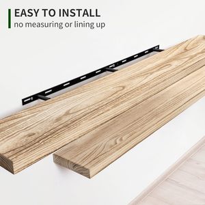 202407 Open Haard Schoorsteenmantel Wandgemonteerde Display Drijvende Planken <span class=keywords><strong>48</strong></span> Inch Wandplank Set Van 2 Rustieke Houten Planken Voor Muuropslag