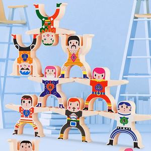 Juego de bloques de construcción de equilibrio para niños, conjunto de bloques de construcción de equilibrio de juego de dominó clásico con diseño de explorador acrobático, 16 piezas - Product Image 4