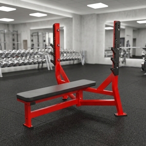 <span class=keywords><strong>Banc</strong></span> de musculation plat ergonomique XinRui à usage commercial, avec <span class=keywords><strong>coussin</strong></span> épais et rembourré pour la sécurité unisexe et l'entraînement durable des pectoraux - Product Image 2