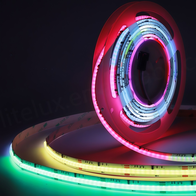KCX 630LEDS/M Smart RGBIC Dream Color COB LED Strip Light DC12V WS2811 Addressable APP Control  LED Light Strip