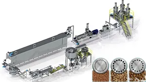 Industrial Pet Dog Food Production Line Automatic 100-150kg/h Food Grade Stainless Steel Provided Dog Food Making Machine