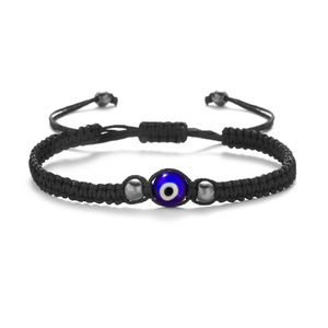 Nime Evil Eye <b>Bracelet</b> Black <b>Rope</b> Hand Knitted Women's Jewelry Gift Souvenirs - Product Image 5
