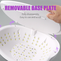 Lampe à ongles UV LED SML à commande tactile, affichage numérique, quatre minuteurs, mode indolore, séchage rapide du gel pour salon de manucure et manucure à domicile