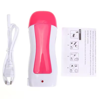 Portable Portable ABS Rose Épilation Cire Bloc Double Face Chauffage Épilation Machine