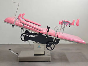 <span class=keywords><strong>Chaise</strong></span> gynécologique de table de <span class=keywords><strong>naissance</strong></span> de lit d'accouchement de fonctionnement manuel économique rose d'acier inoxydable médical - Product Image 4
