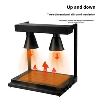 Fournitures pour restaurant buffet, chauffe-plats buffet, lampes chauffantes à double tête, chauffe-plats électrique de luxe noir