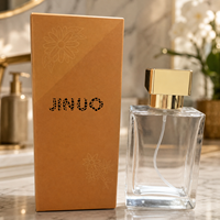 Flacon de parfum vide en verre rechargeable de luxe, carré et plat, 30 ml, 50 ml, 100 ml