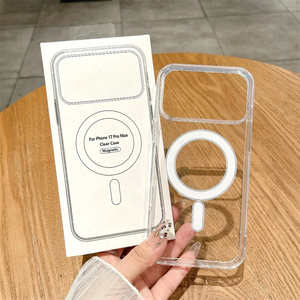 Funda magnética de TPU y PC para iPhone 14, 15, 16 Max Plus N52, funda magnética transparente para iPhone 17 Pro, dropshipping, 1 pieza - Product Image 1