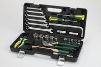 Clé à douille 25 pièces, kit d'outils de clé à molette, ensemble d'outils de clé à douille de réparation automatique