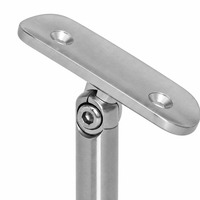 Edelstahl Exzenter-Gebogene Glasgeländerhalterung Verstellbare Handlaufstütze für Treppen und Balkone