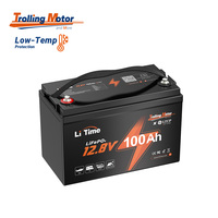 Batterie LiFePO4 LiTime 12V 100Ah à décharge profonde, légère, pour équipement de charge de bateaux, camping-cars, sécurité et stockage d'énergie domestique
