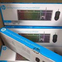 Home Keyboard Mouse KM300F Combo Desktop Laptop Gaming Office for HP Wired Tibetan Antelope Plus Set LED Waterproof USB Notebook