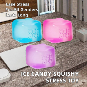 Bolas Antiestrés de TPR con Forma de Cubo de Hielo y Malta, Directo de Fábrica, para Todas las Edades - Momentos de Relajación en Casa u Oficina - Product Image 4