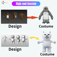 Costumes de mascotte gonflables super doux personnalisés mascottes d'équipes sportives d'Halloween mettant en vedette des animaux et des personnages de dessins animés