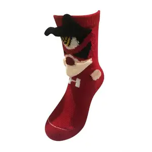 Navidad nuevo diseño de punto 3D divertido novedad hombres juguete lindos calcetines con patrón animal