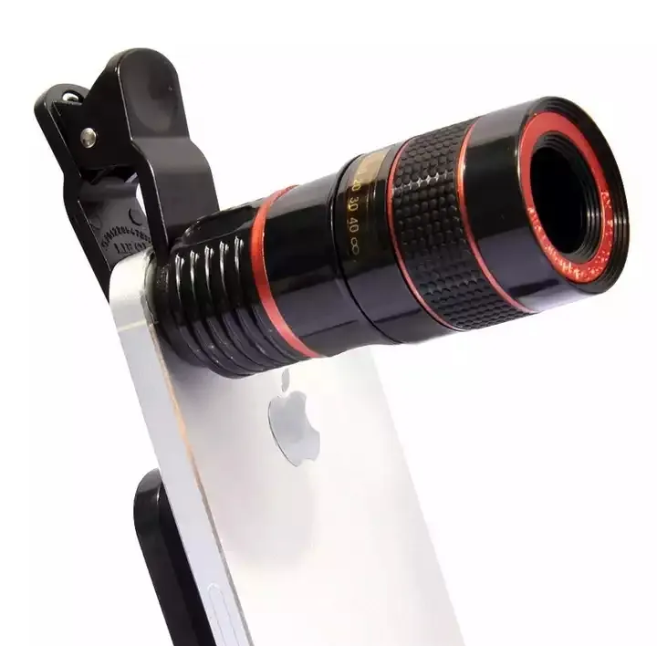 Объектив для мобильного телефона 8x, оптический зум, телескопический объектив, объектив для камеры смартфона