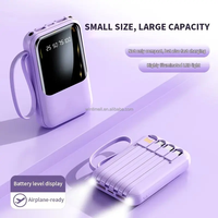 Nouvelle batterie externe portable 10000 mAh 2025, chargeur de batterie externe, sortie 10 W, IP Android, câbles inclus, batterie externe 10000 mAh