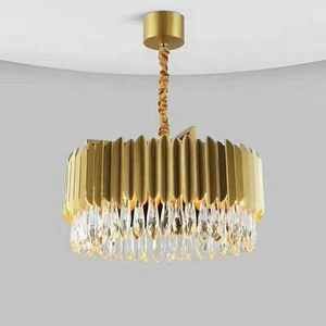 JYLIGHTING Lampadario a Sospensione Vintage LED Creativo per Soggiorno e Sala da Pranzo, Lampada di Lusso Moderna Unica con Cristalli - Product Image 1